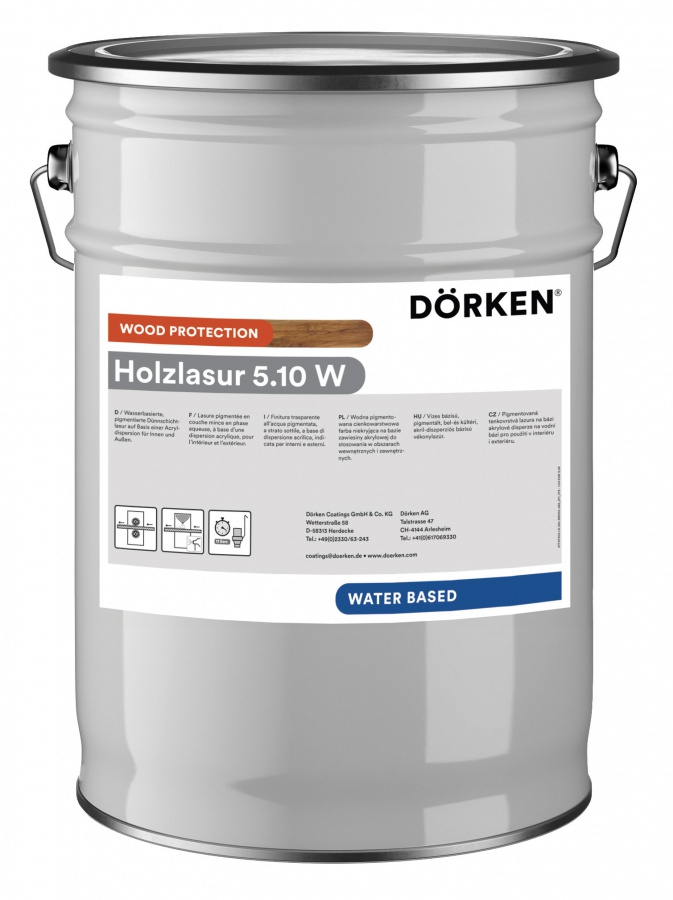 Dörken Holzlasur 5.10 W Zkušební 0,2l balení (dříve Delta Hydrolasur 5.10)