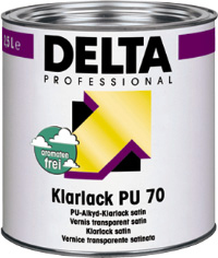 DELTA Klarlack PU 70, satin Balení 2,5l